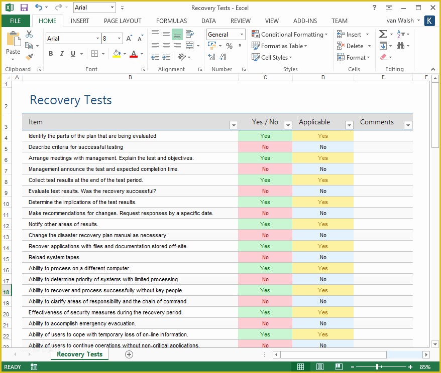 Free Contingency Plan Template Excel Of Business Continuity Plan – Download 48 Pg Ms Word & 12