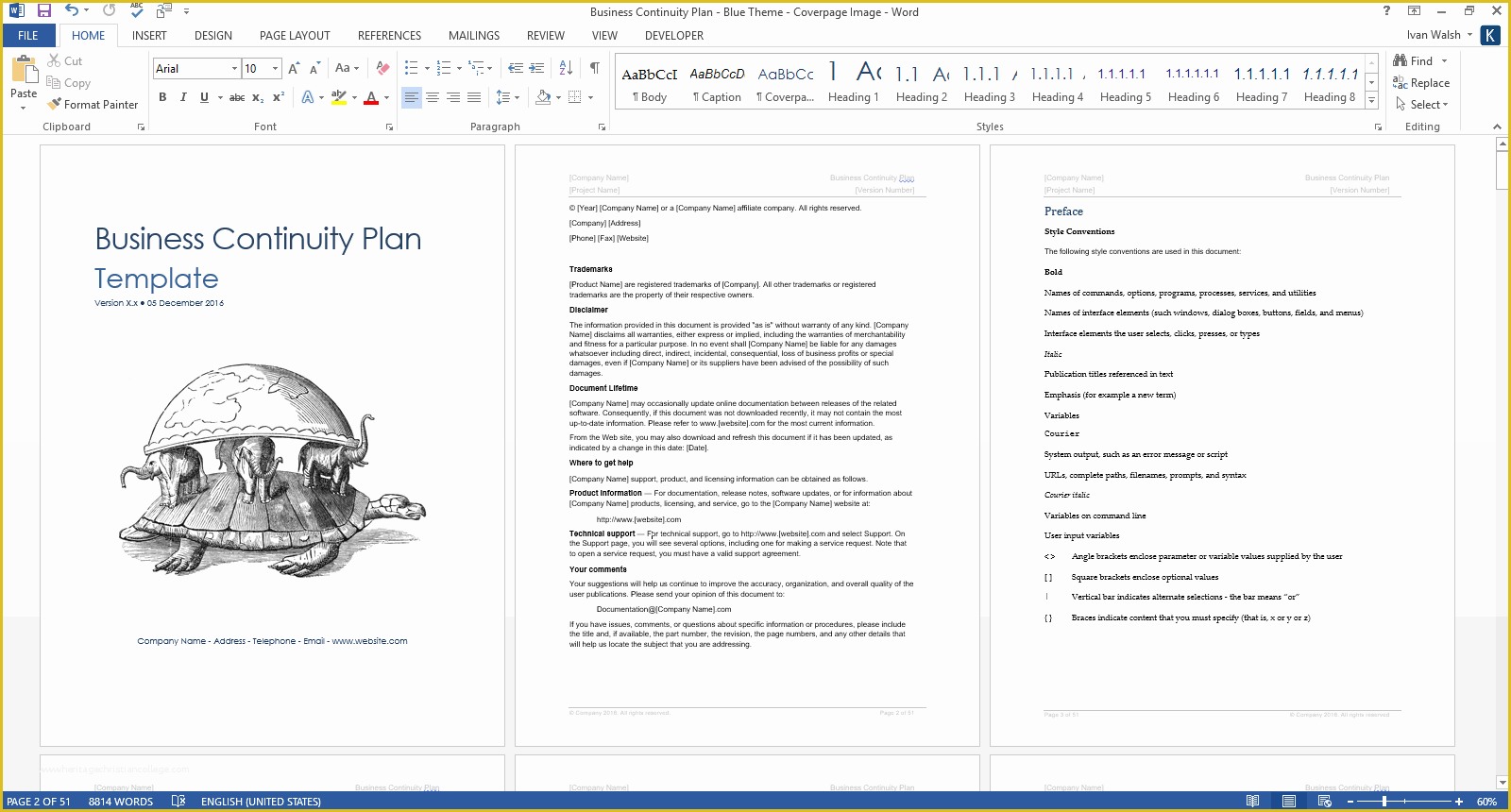 Free Contingency Plan Template Excel Of Business Continuity Plan – Download 48 Pg Ms Word &amp; 12