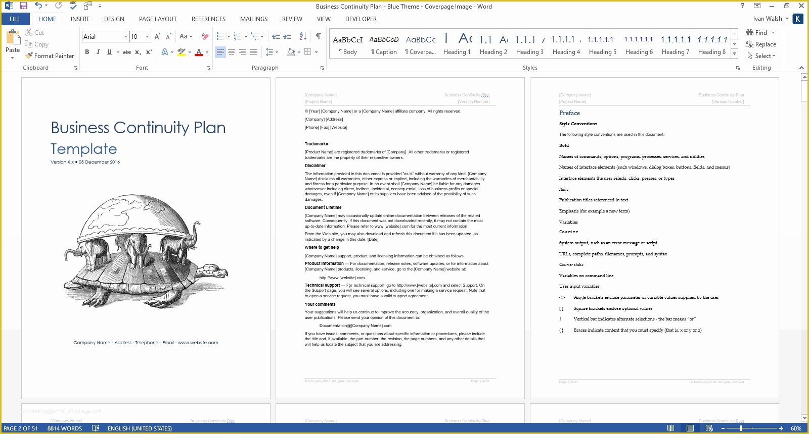 Free Contingency Plan Template Excel Of Business Continuity Plan – Download 48 Pg Ms Word & 12