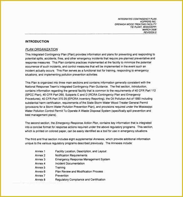 Free Contingency Plan Template Excel Of Contingency Plan Template 12 Free Word Excel and Pdf