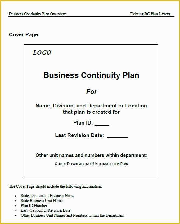 Free Contingency Plan Template Excel Of It Business Continuity Plan Template Pdf 7 Free Business