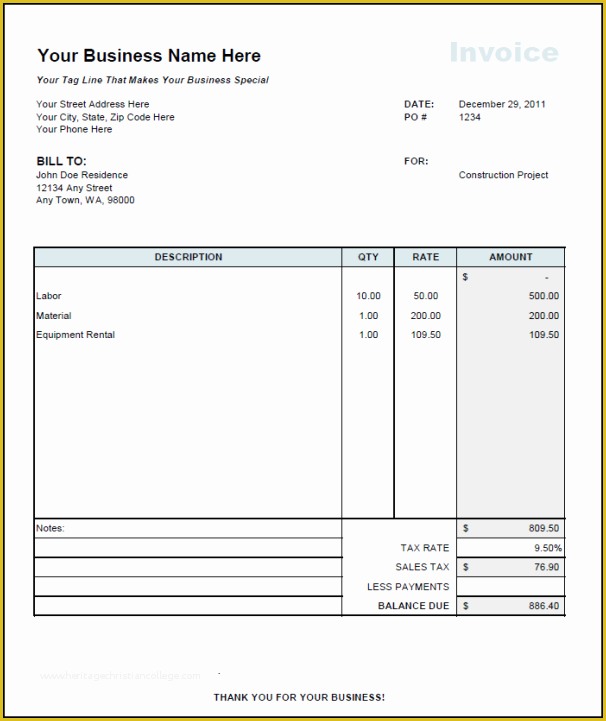 Free Contractor Invoice Template Of 10 Independent Contractor Invoice Template