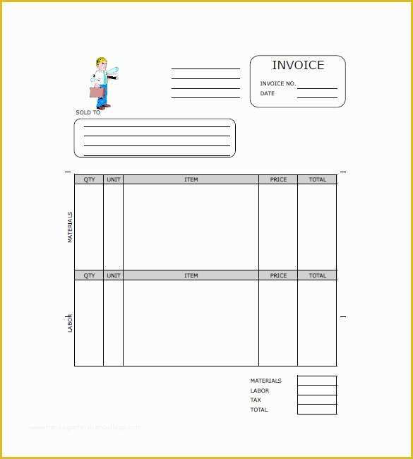 Free Contractor Invoice Template Of Construction Invoice Template 15 Free Word Excel Pdf