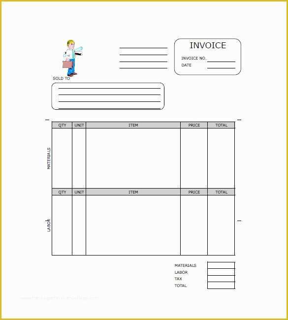 Free Contractor Invoice Template Of Construction Invoice Template 15 Free Word Excel Pdf