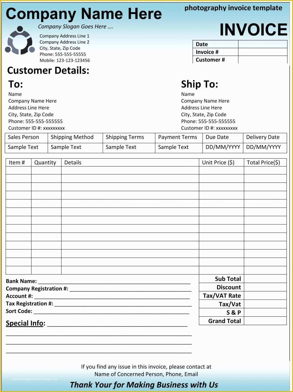 Free Contractor Invoice Template Of Contractor Invoice Template Nz