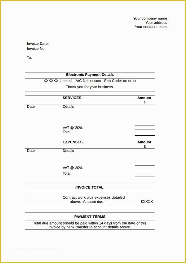 Free Contractor Invoice Template Of Sample Contractor Invoice Templates 14 Free Documents