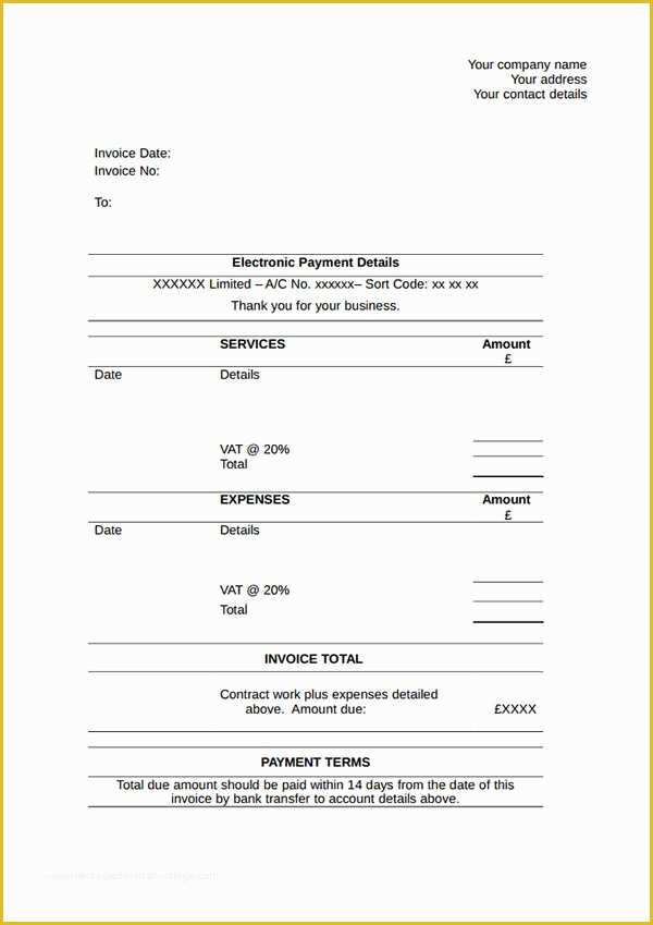 Free Contractor Invoice Template Of Sample Contractor Invoice Templates 14 Free Documents