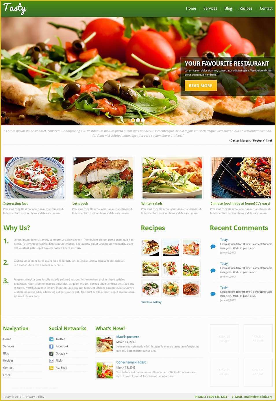 Free Cooking Website Templates Of 15 Best Cooking Wordpress Templates &amp; themes