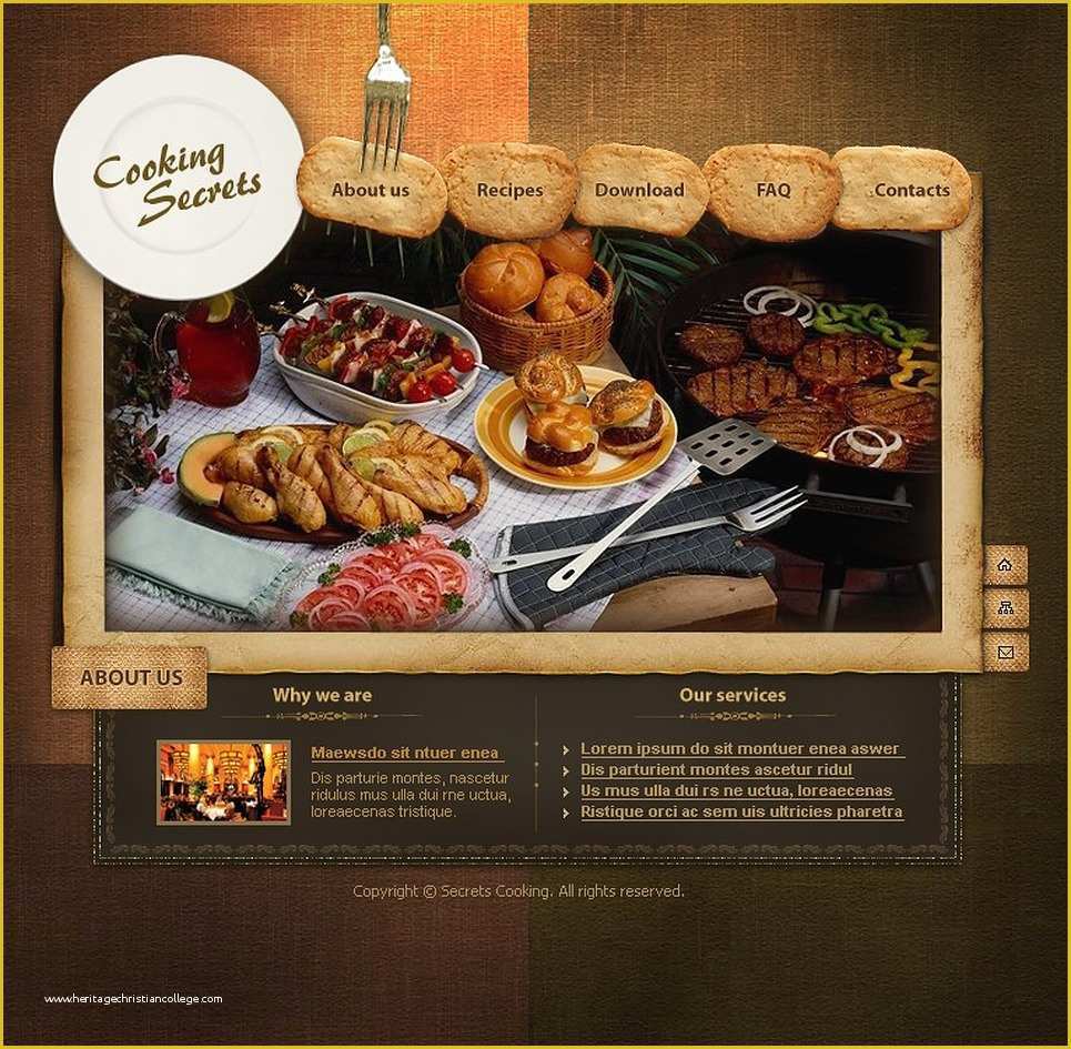 Free Cooking Website Templates Of Cooking Flash Template 6266