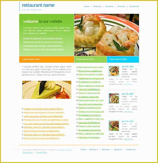 Free Cooking Website Templates Of Dreamweaver Css Cooking Templates