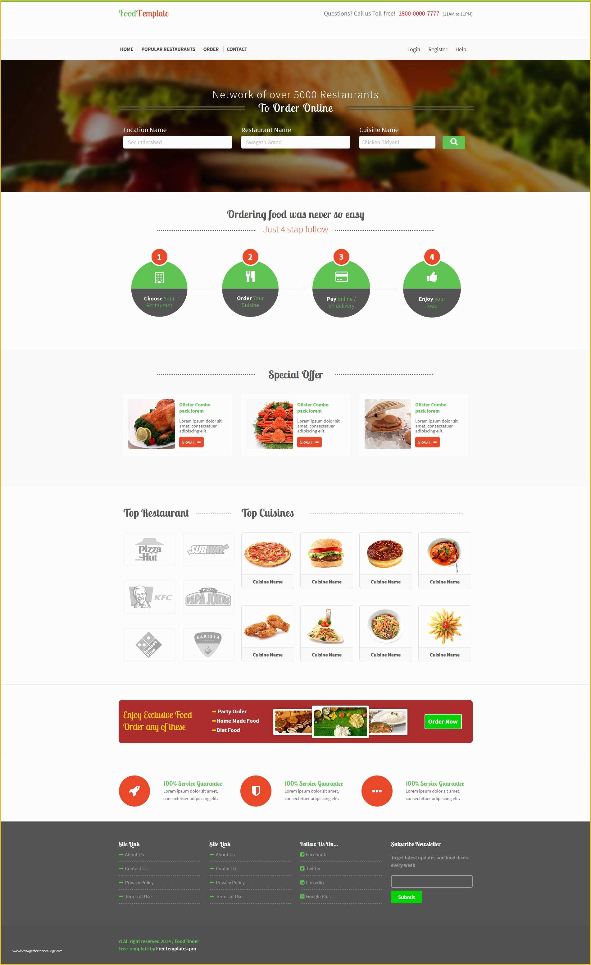 45 Free Cooking Website Templates