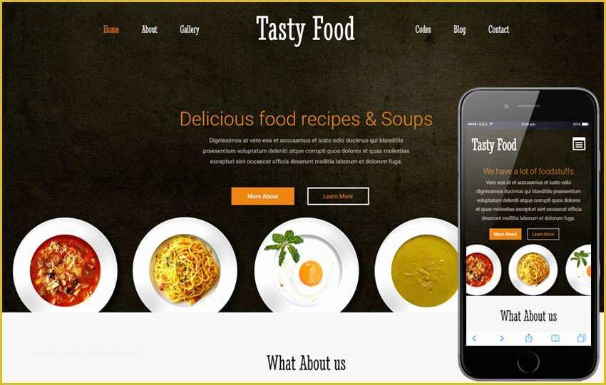 Free Cooking Website Templates Of Tasty Food A Hotel Category Flat Bootstrap Responsive Web
