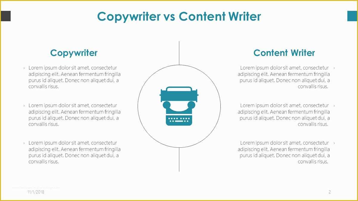 Free Copywriting Templates Of Copywriter Pitch Deck