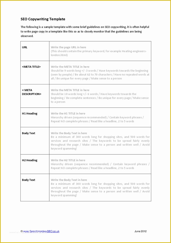 Free Copywriting Templates Of Copywriting Examples Google Search