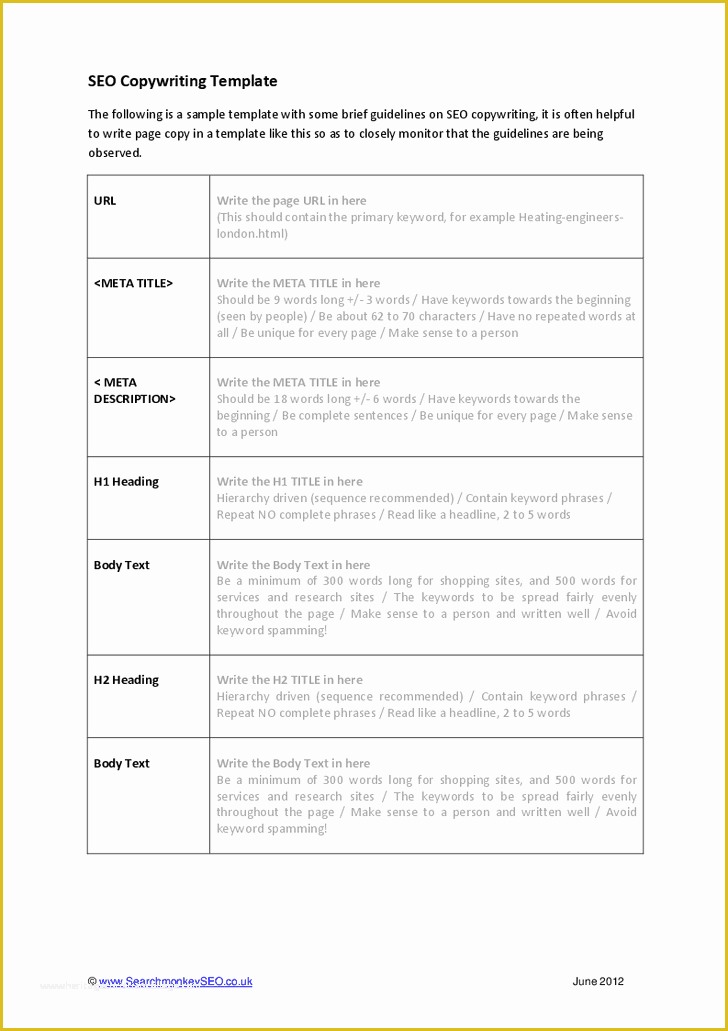 Free Copywriting Templates Of Copywriting Examples Google Search