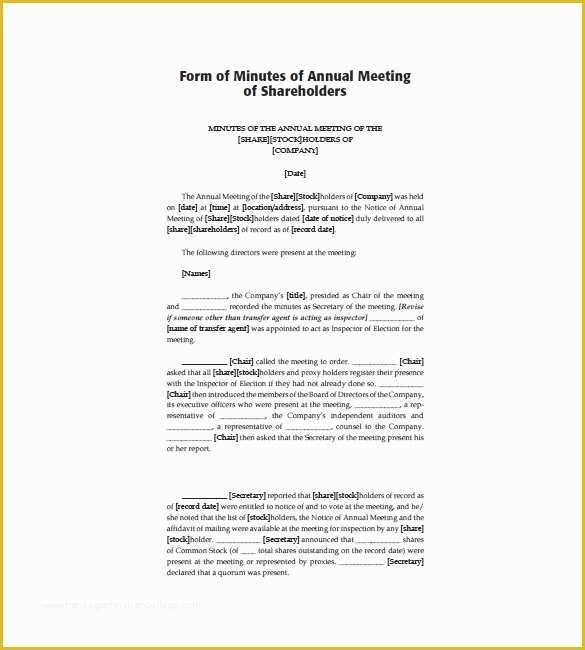 Free Corporate Minute Book Template Of Corporate Meeting Minutes Template 12 Free Sample