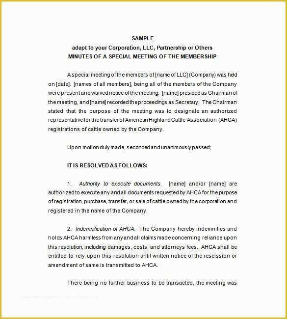 Free Corporate Minute Book Template Of Corporate Meeting Minutes Template 12 Free Sample
