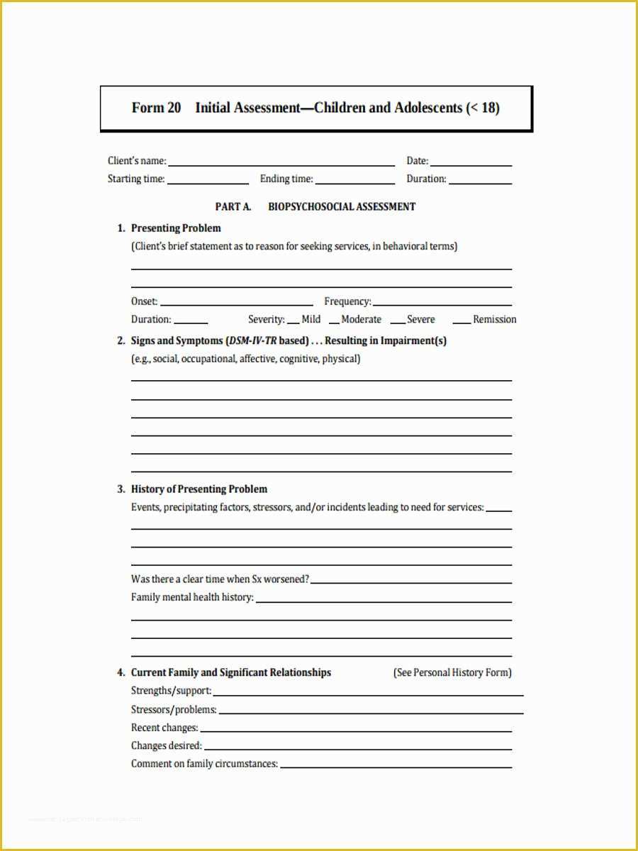 Free Counseling forms Templates Of Counseling form Template – Ecux
