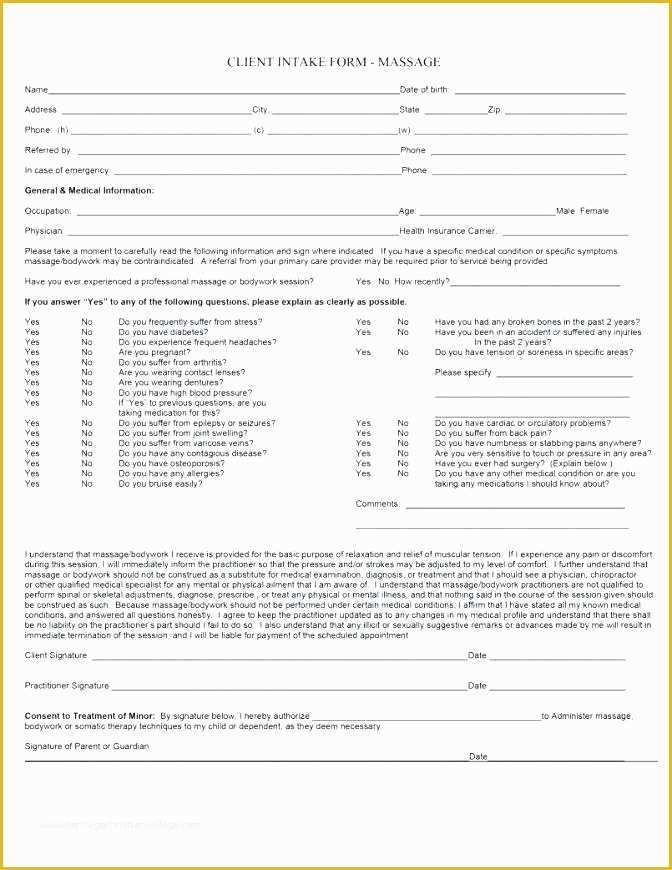 Free Counseling forms Templates Of Counseling Intake form Template Best forms Templates
