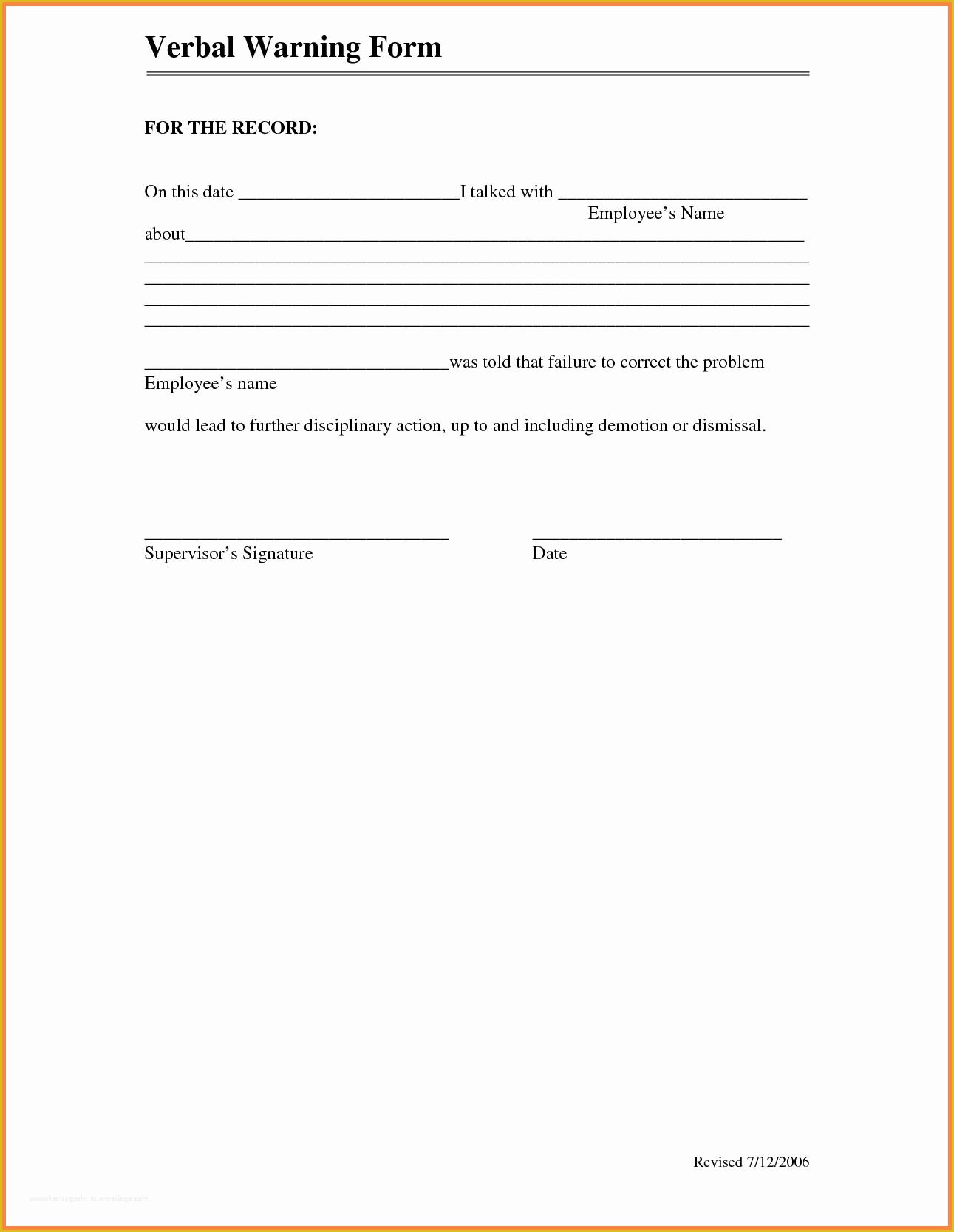Free Counseling forms Templates Of Employee Counseling form