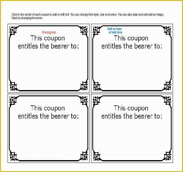 Free Coupon Template Of 25 Word Coupon Templates Free Download