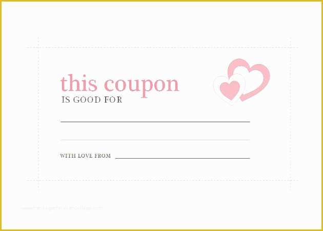 Free Coupon Template Of 28 Homemade Coupon Templates – Free Sample Example