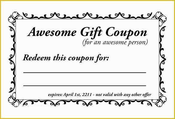 Free Coupon Template Of Homemade Coupon Templates – 23 Free Pdf format Download