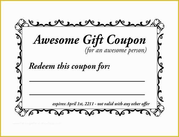 Free Coupon Template Word Of 25 Word Coupon Templates Free Download