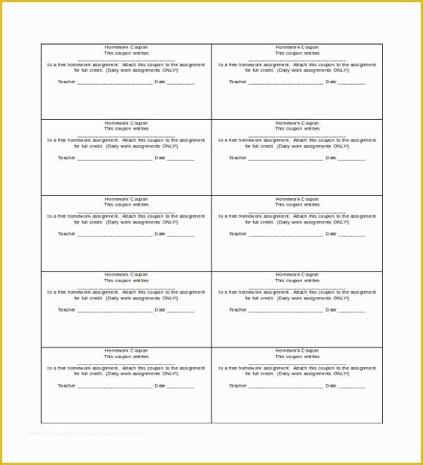 Free Coupon Template Word Of 40 Blank Templates Free Sample Example format