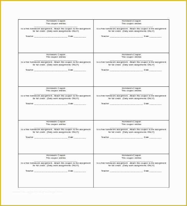 Free Coupon Template Word Of 40 Blank Templates Free Sample Example format