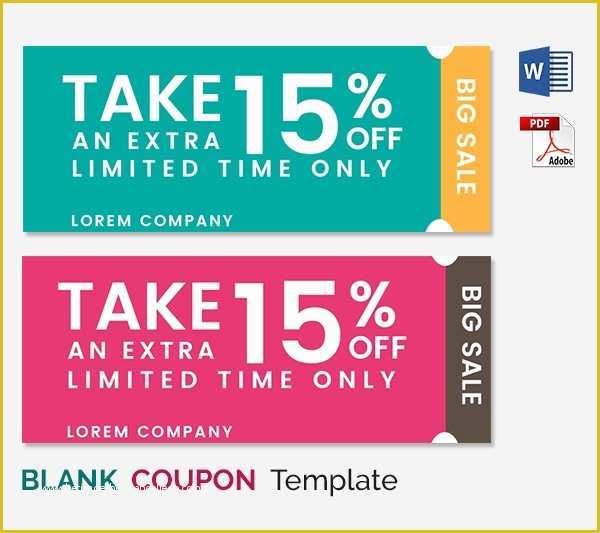 Free Coupon Template Word Of Blank Coupon Templates – 26 Free Psd Word Eps Jpeg