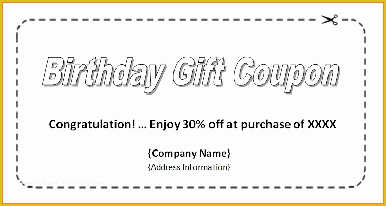 Free Coupon Template Word Of Coupon Template Word