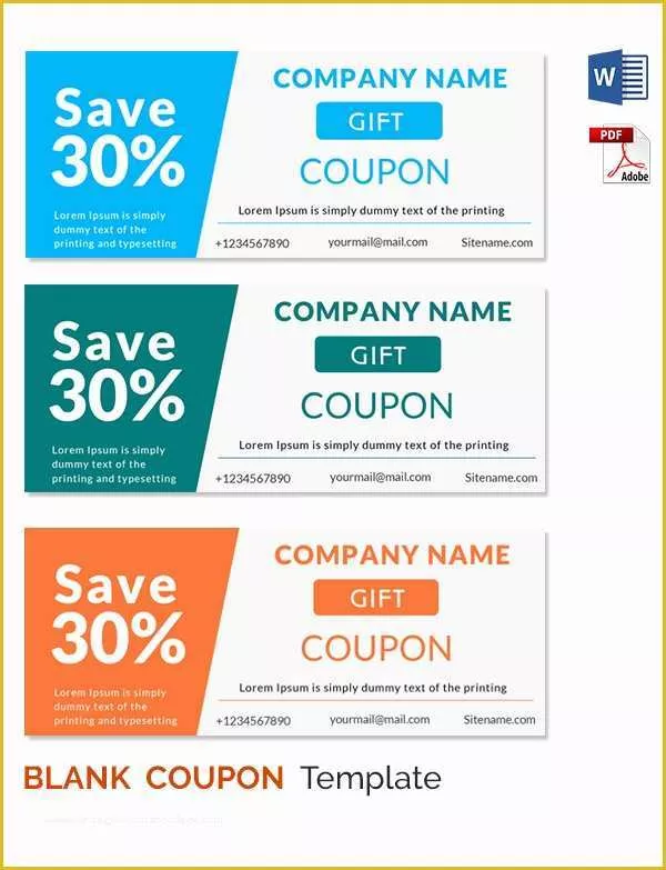 Free Coupon Template Word Of Coupon Template Word