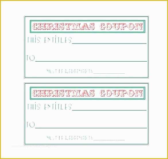 Free Coupon Template Word Of Free Coupon Template Templates Christmas Word