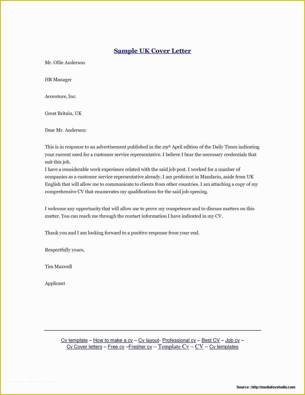 Free Cover Letter Template Of Cover Letter Templates Free Uk Cover Letter Resume