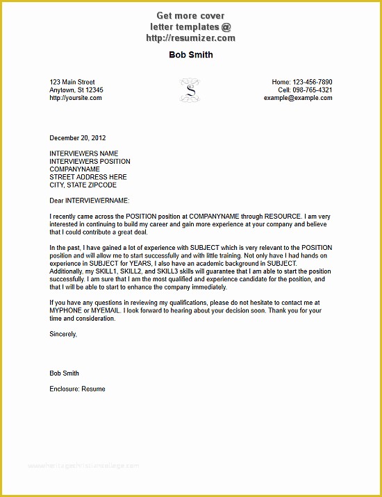 Free Cover Letter Template Of Free Cover Letter Examples 4