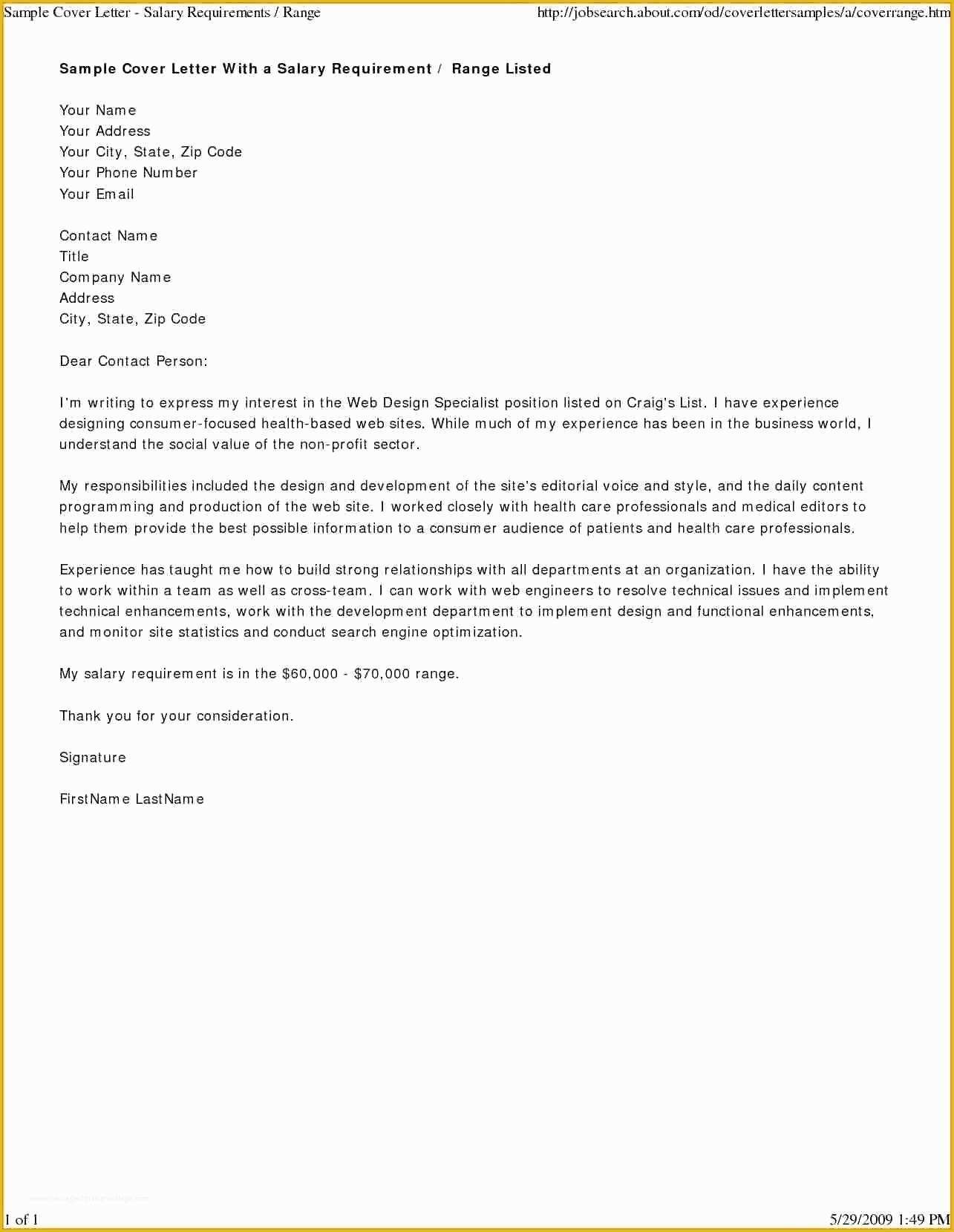 Free Cover Letter Template Of General Cover Letter Template Free Examples