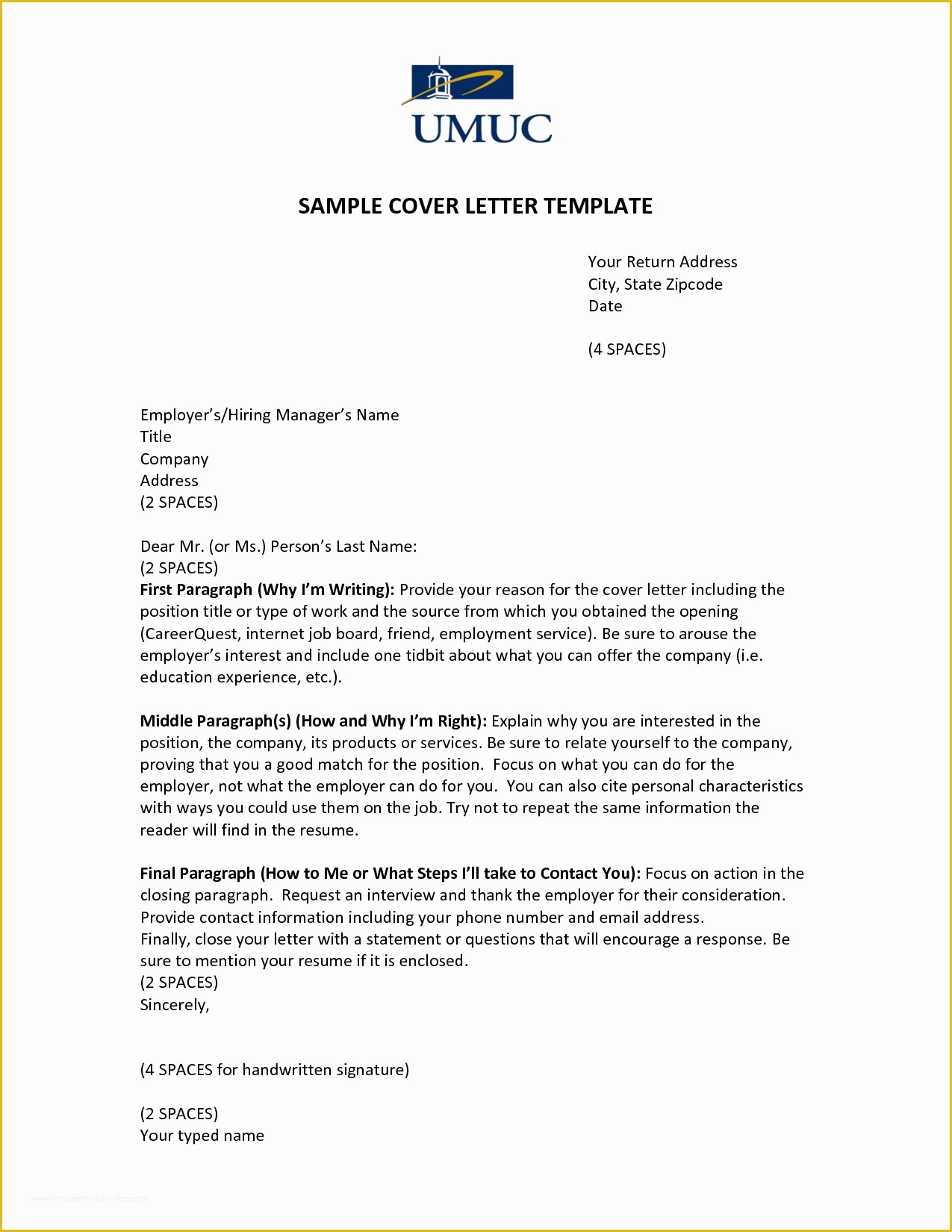 Free Cover Letter Template Of Sample Cover Letter Template Umucover Letter Template