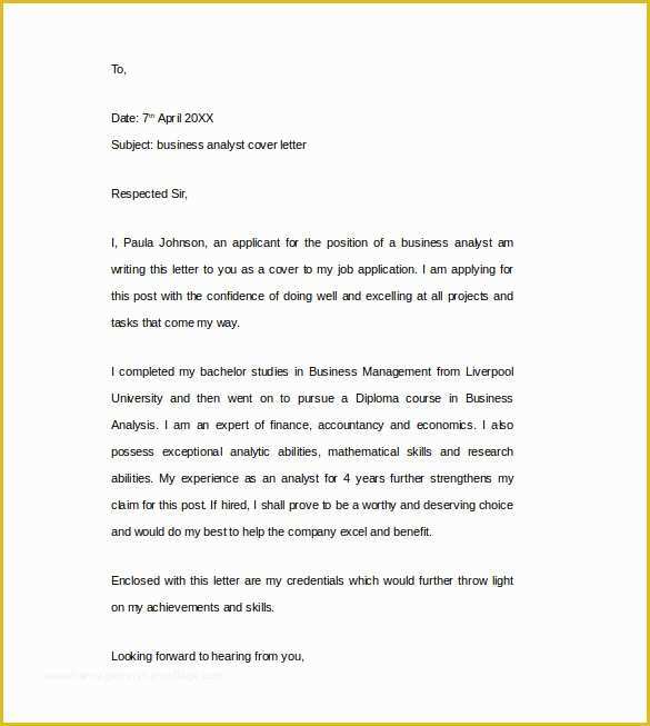 53 Free Cover Letter Template Word Download