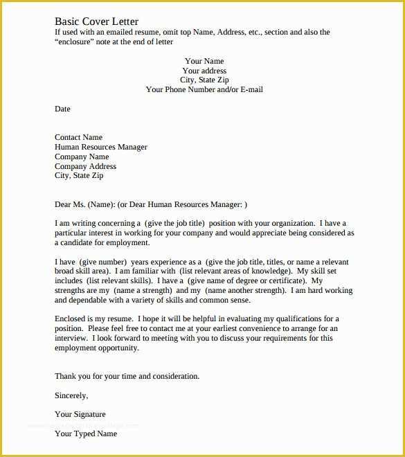Free Cover Letter Template Word Download Of Cover Letter Template – 20 Free Word Pdf Documents
