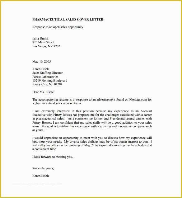 Free Cover Letter Template Word Download Of Sales Cover Letter Template – 8 Free Word Pdf Documents