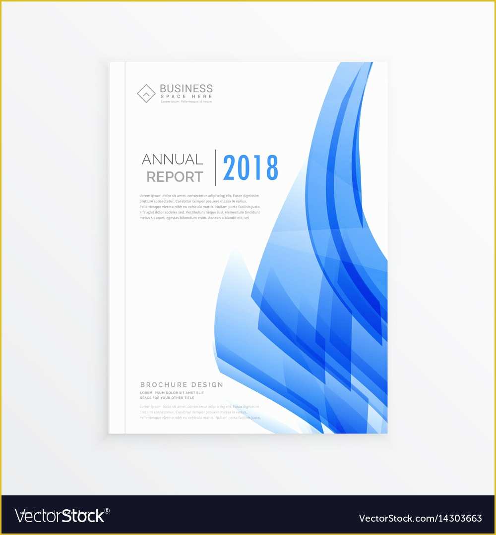 Free Cover Page Templates Of Business Annual Report Cover Page Template In A4 Vector Image