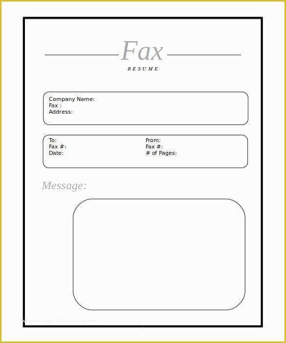 Free Cover Sheet Template for Resume Of Blank Fax Cover Sheet 9 Free Word Pdf Documents
