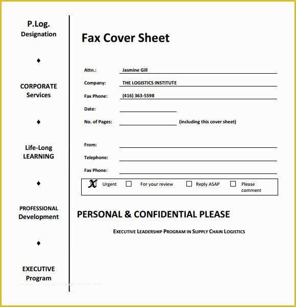 Free Cover Sheet Template for Resume Of Sample Fax Cover Sheet for Resume – 8 Free Examples