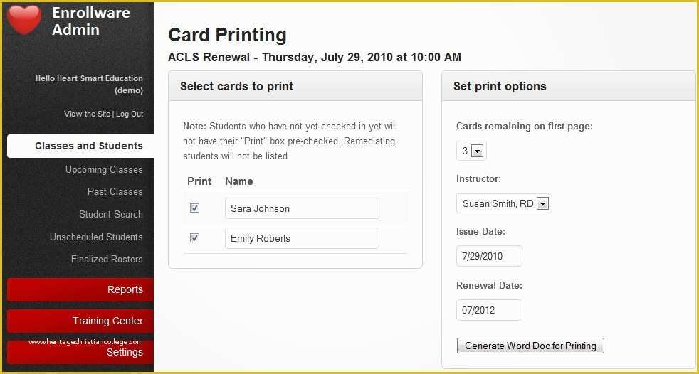 Free Cpr Card Template Of American Heart association Card Printing Made Easy