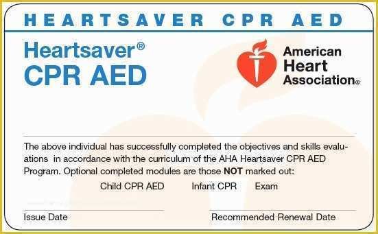Free Cpr Card Template Of American Heart association Cpr Card Template Elegant Aha