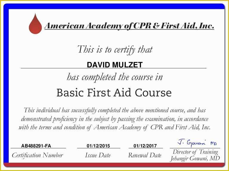 Free Cpr Card Template Of Free Cpr First Aid Certification Paperpopsicles