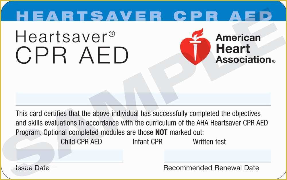 Free Cpr Card Template Of San Jose American Heart association Blog