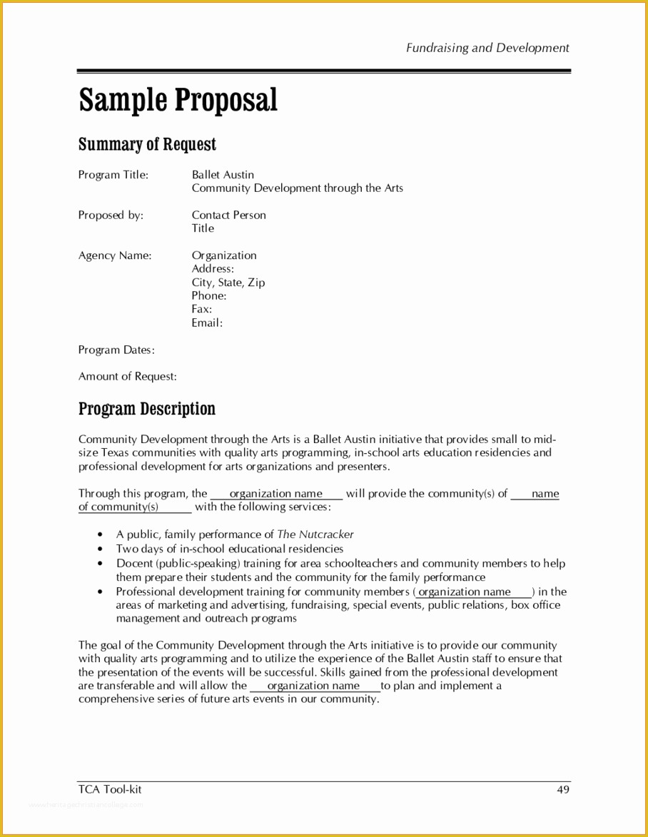 Free Creative Proposal Template Of 6 formal Business Proposal format
