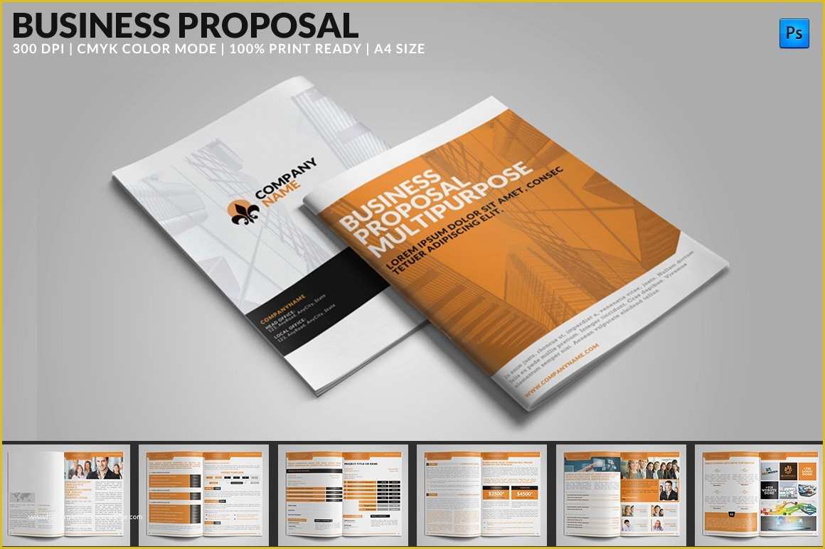 Free Creative Proposal Template Of Business Proposal Multipurpose Brochure Templates